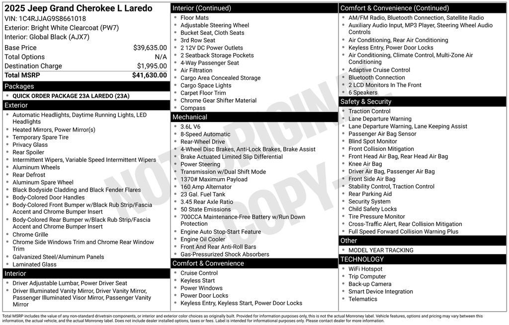 2025 Jeep Grand Cherokee L Laredo