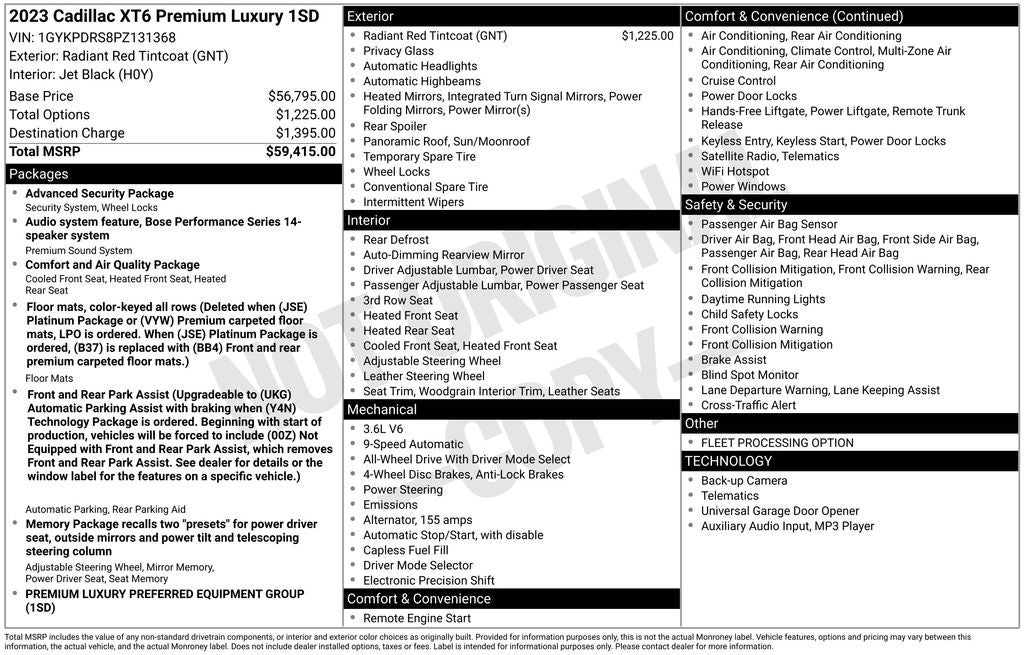2023 Cadillac XT6 Premium Luxury