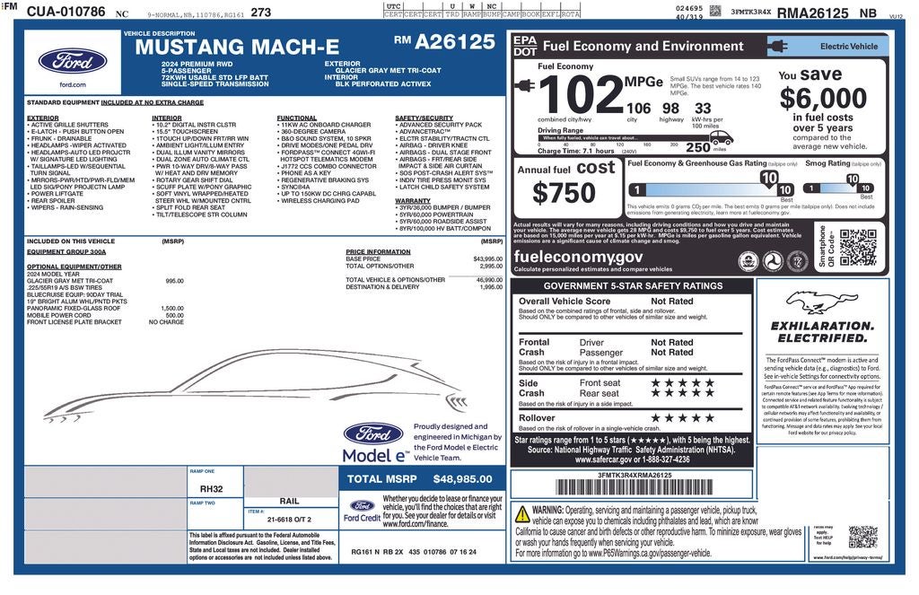 2024 Ford Mustang Mach-E Premium