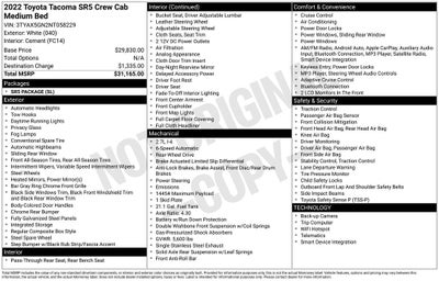 2022 Toyota Tacoma SR5