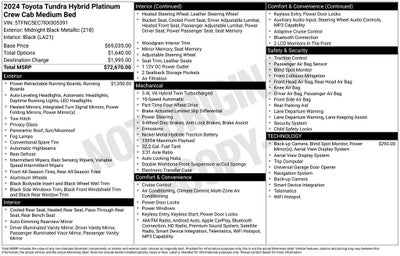 2024 Toyota Tundra Hybrid Platinum