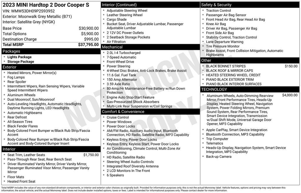 2023 MINI Cooper S Base